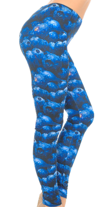 Wet Juicy Blueberry Leggings