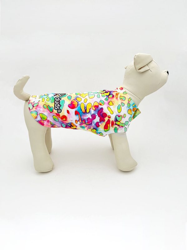 DOG TEE SHIRT: CHERRY LEOPARD